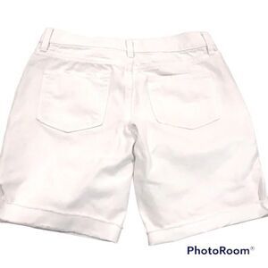 Loft Cut Off Frayed White Denim Roll Shorts Size 26/2 - NWOT